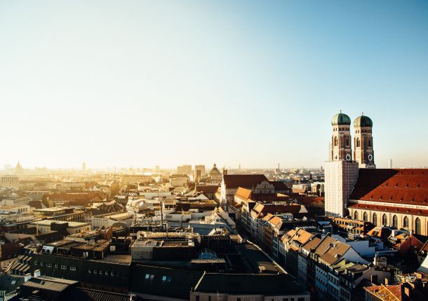 Stadt München von oben