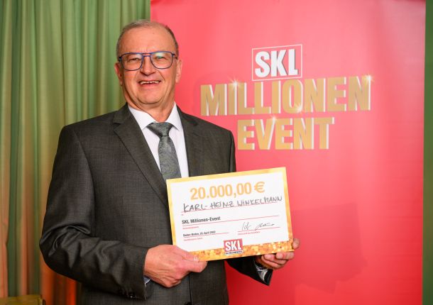 SKL Millionen Event Gewinner Herr Winkelmann mit 20.000 Euro