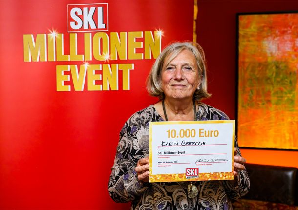 Glöckle-Mitspielerin freut sich über 10.000 € beim SKL-Millionen-Event