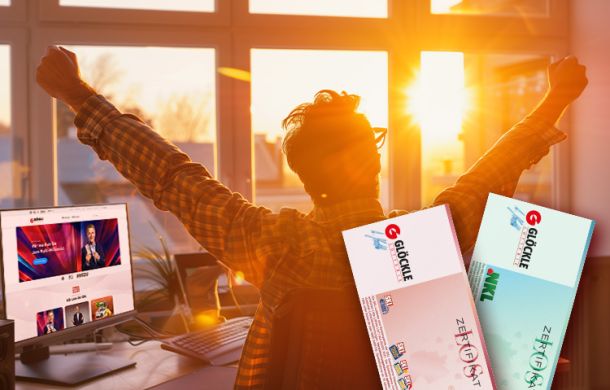 SKL und NKL Lotterie Lose aus einer Hand bei der Lotterieeinnahme Glöckle